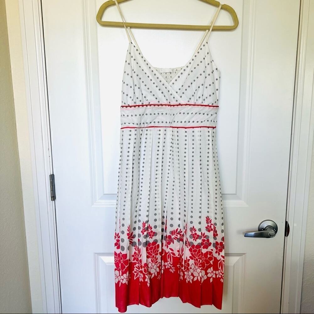 Juno Polka Dot Floral Cotton Smocked Dress
